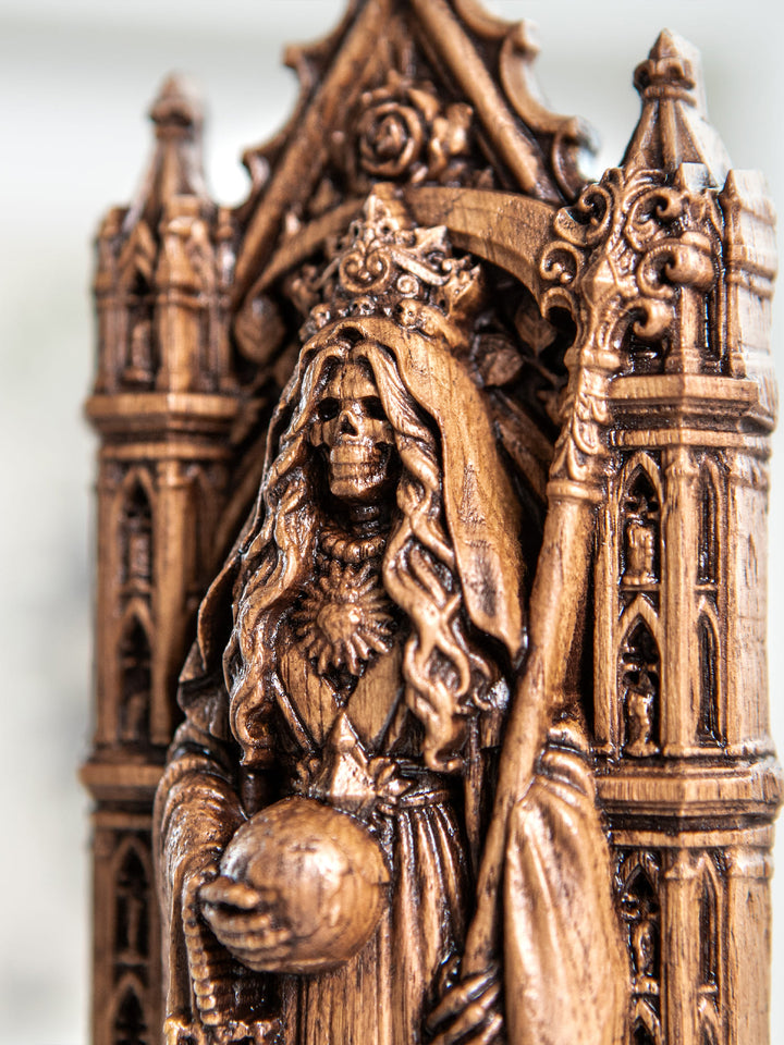 Santa Muerte Wooden Statue