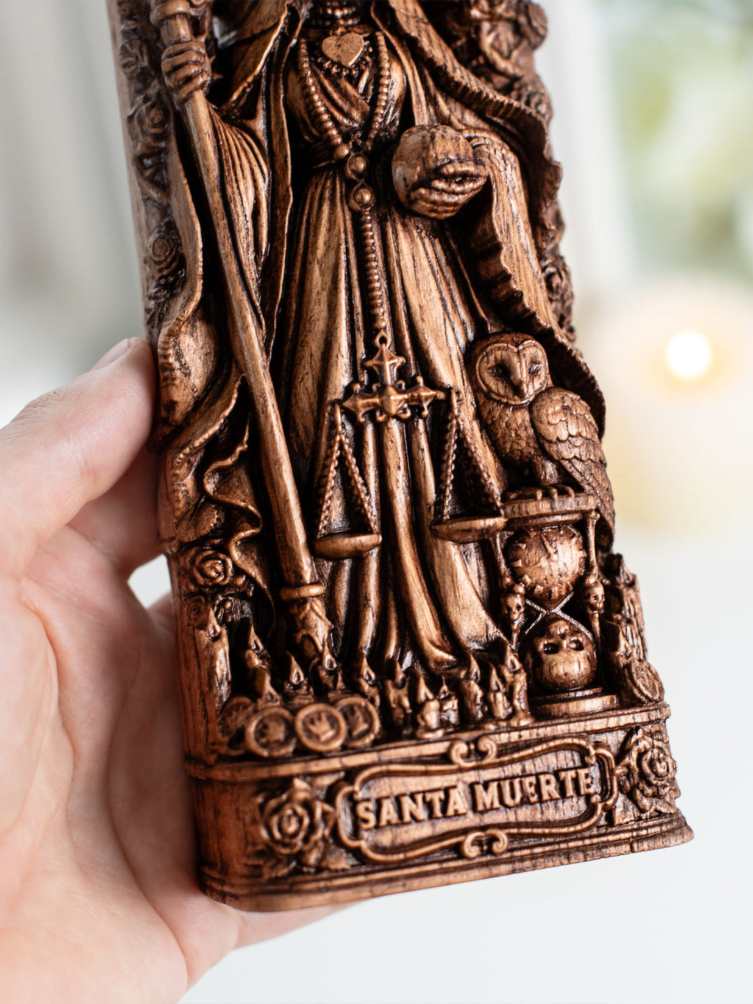 Santa Muerte Altar Wooden Statue