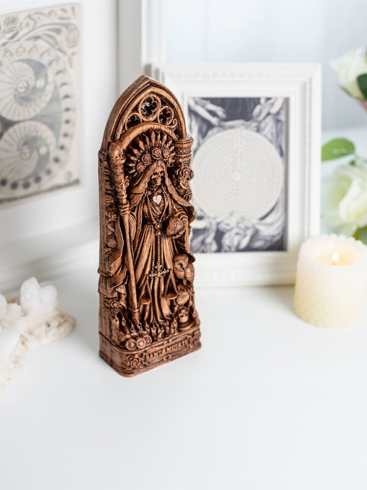 Santa Muerte Altar Wooden Statue