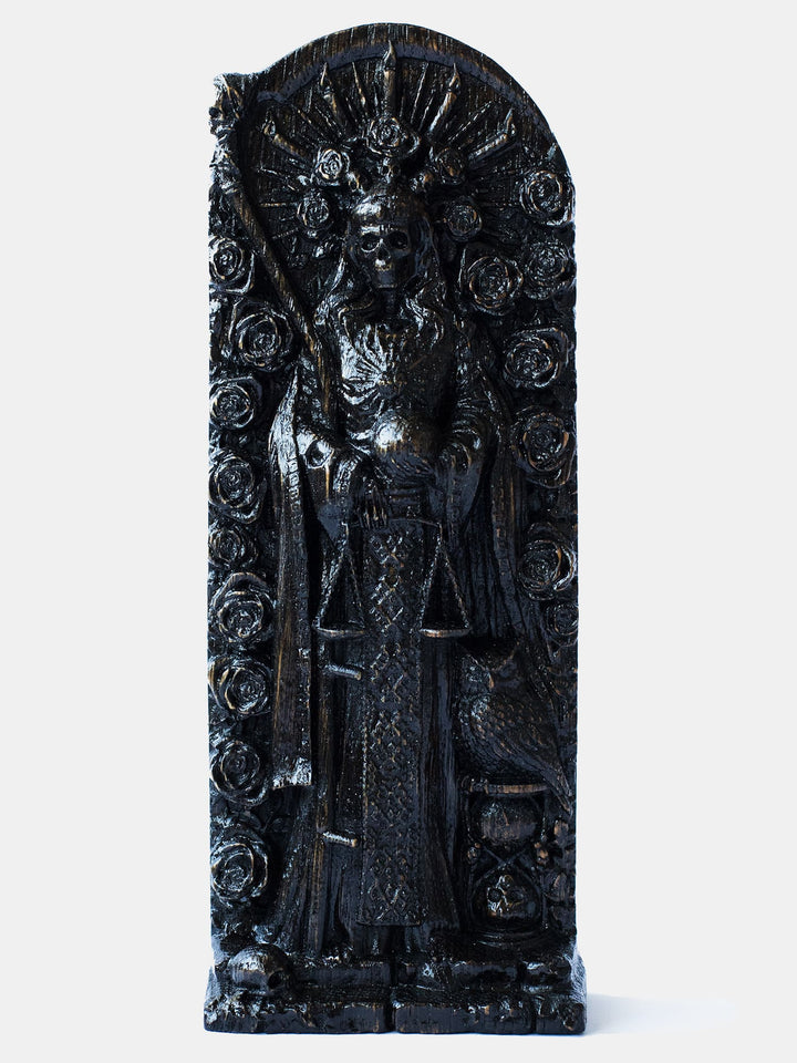 Santa Muerte Goddess - Holy Death with Scythe and Scales