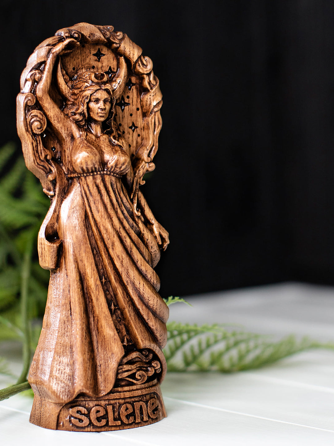 Selene Moon Goddess Statue – Lady Selene Greek Goddess Figurine