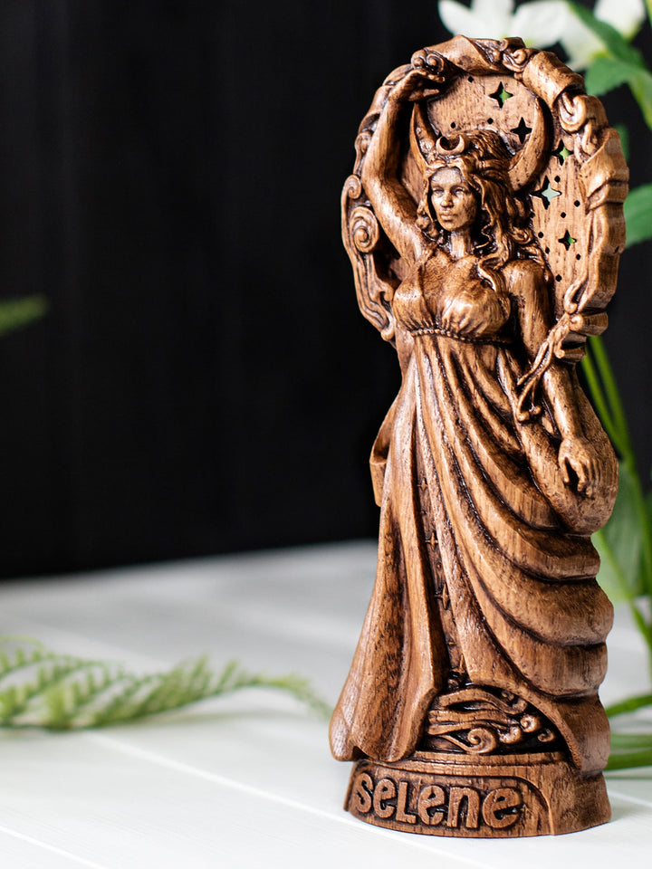 Selene Moon Goddess Statue – Lady Selene Greek Goddess Figurine