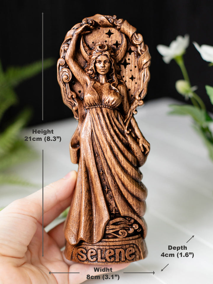 Selene Moon Goddess Statue – Lady Selene Greek Goddess Figurine