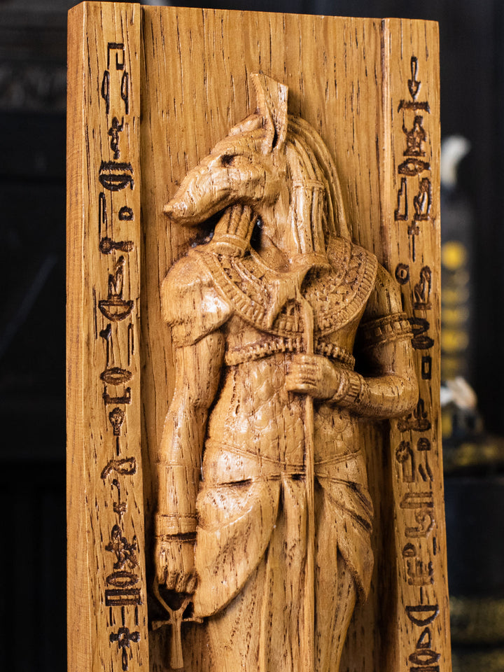 Egyptian God Seth, Wooden statue, for home Altar