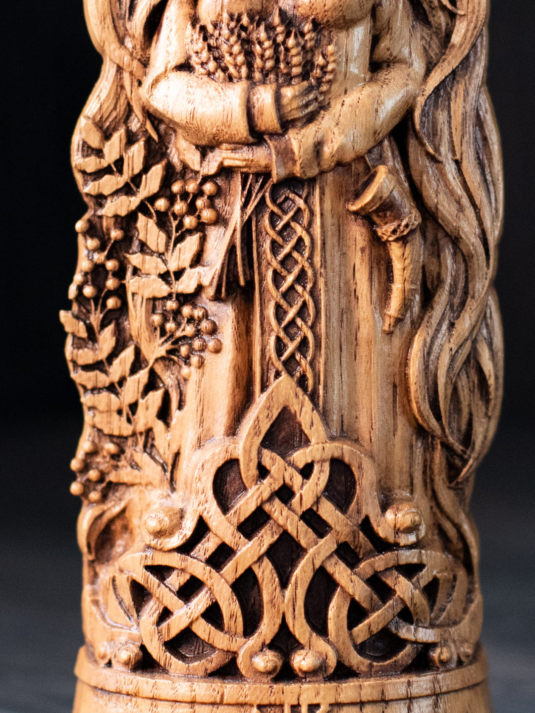 Sif Statuette - Norse Goddess with Flowing Hair and Sun