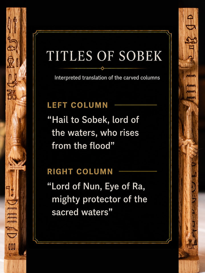 Sobek statue, lizardman | Egyptian crocodile god figure