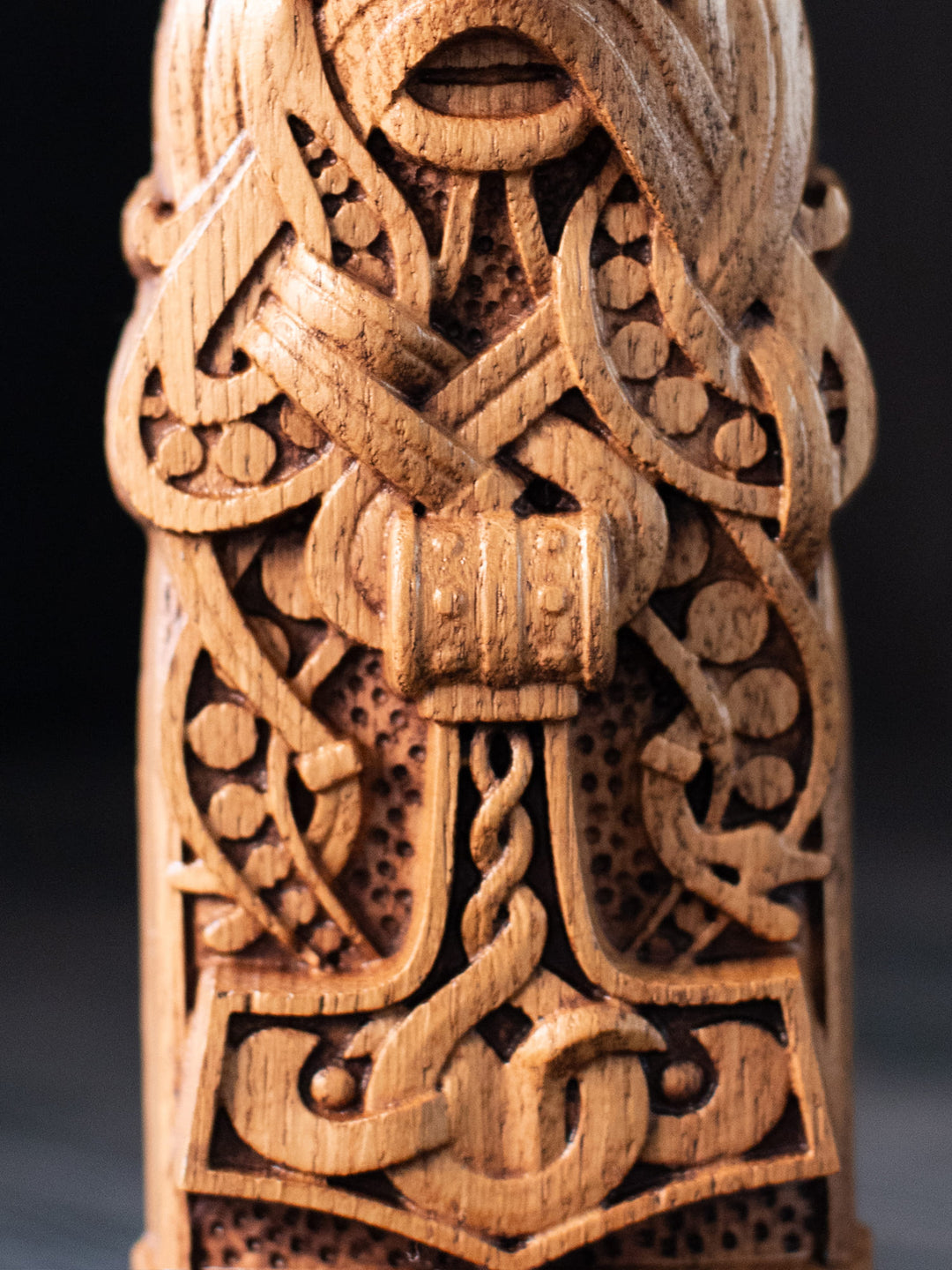 Thor, Norse God, Wooden statue, for Pagan Altar kit