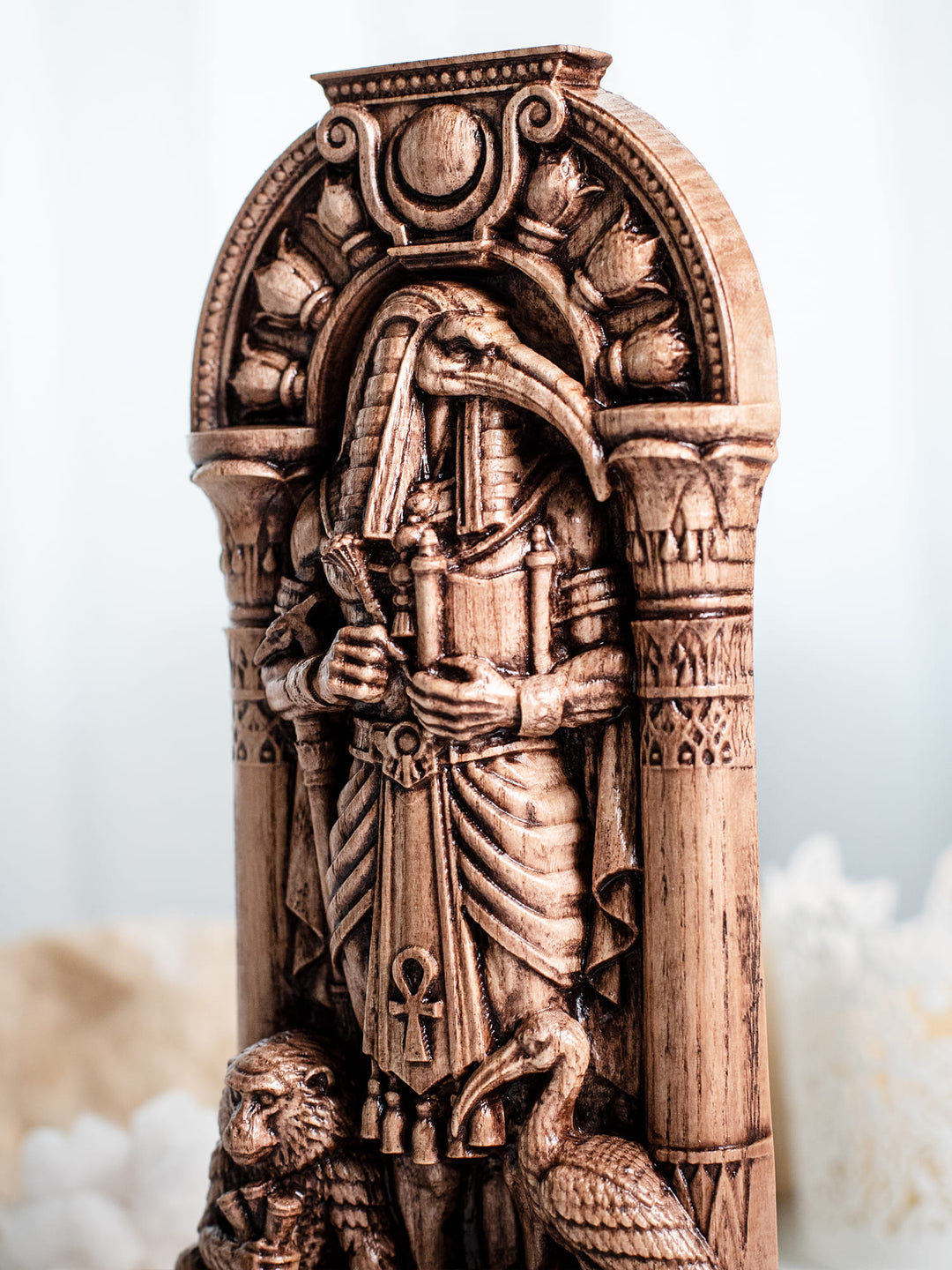 Thoth Egyptian God Wooden Statue