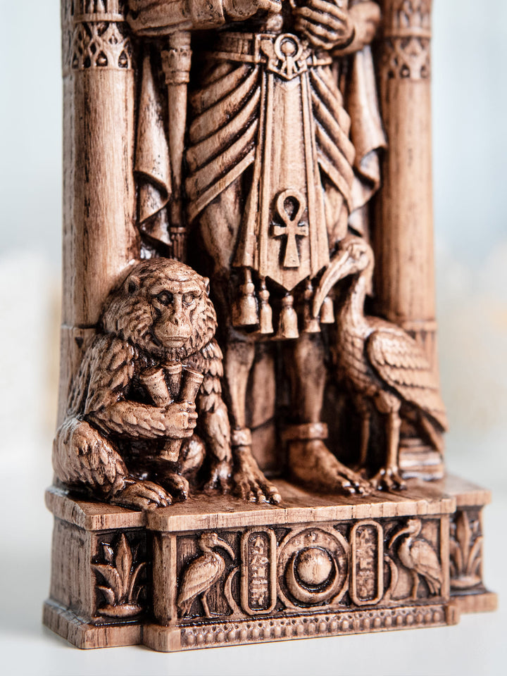 Thoth Egyptian God Wooden Statue