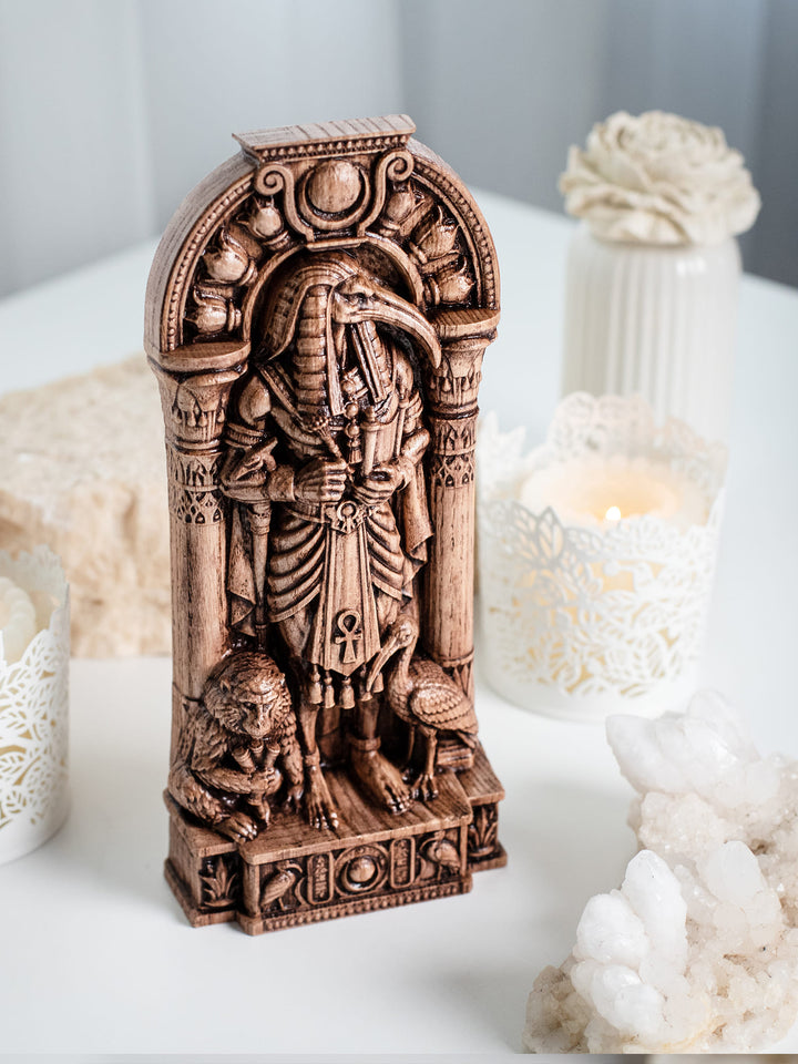 Thoth Egyptian God Wooden Statue