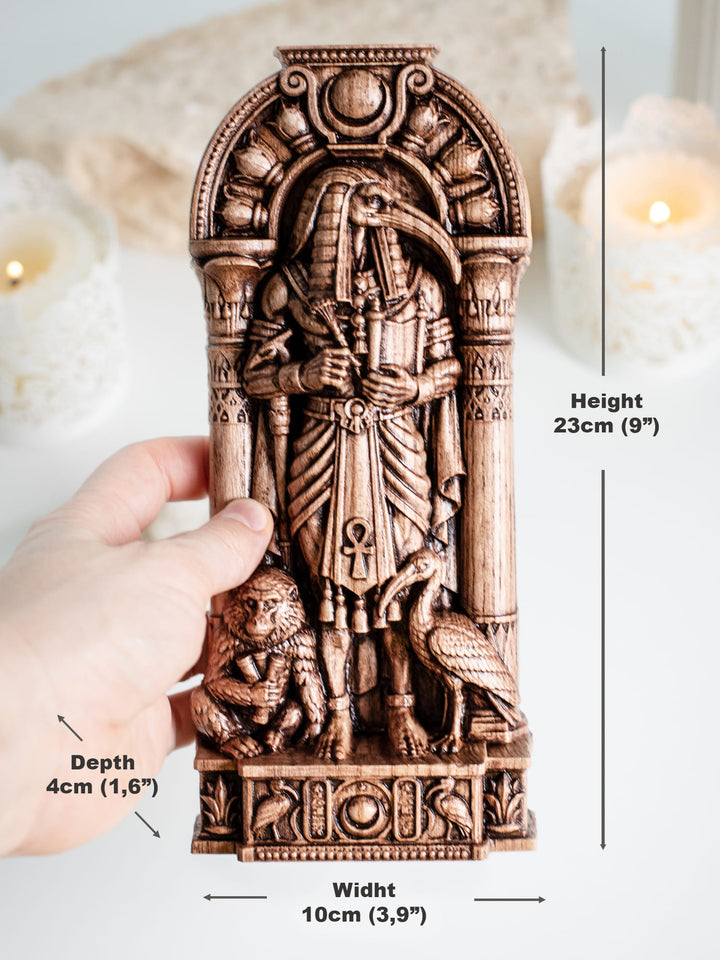 Thoth Egyptian God Wooden Statue