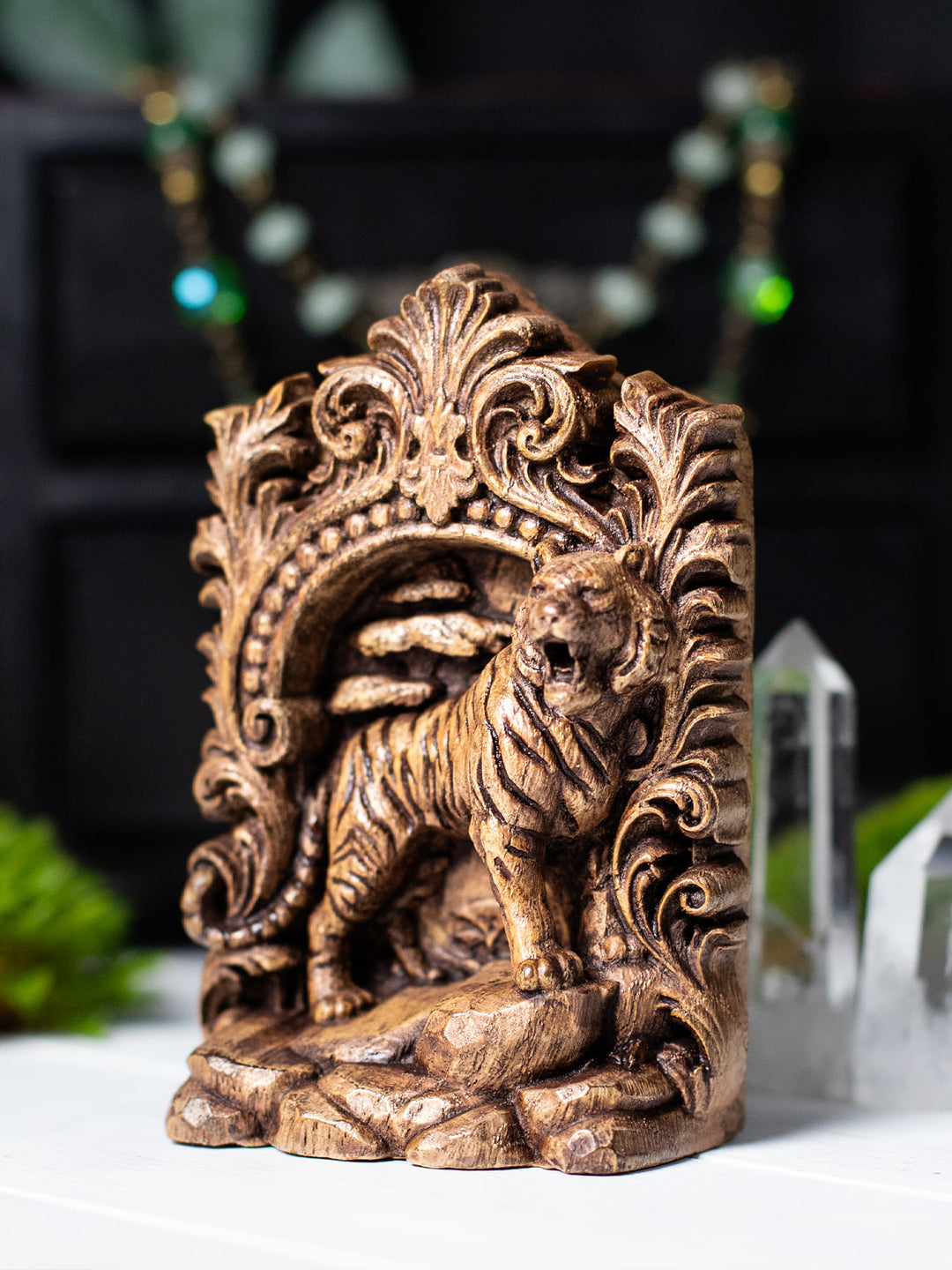 Tiger Wooden Statue