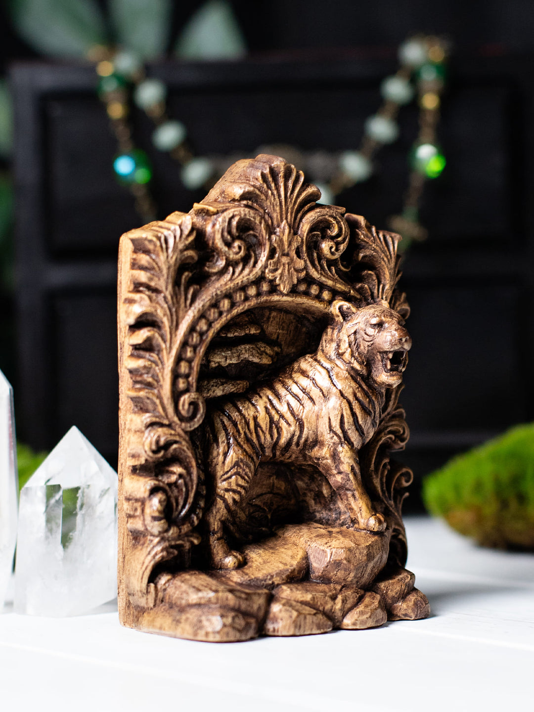 Tiger Wooden Statue
