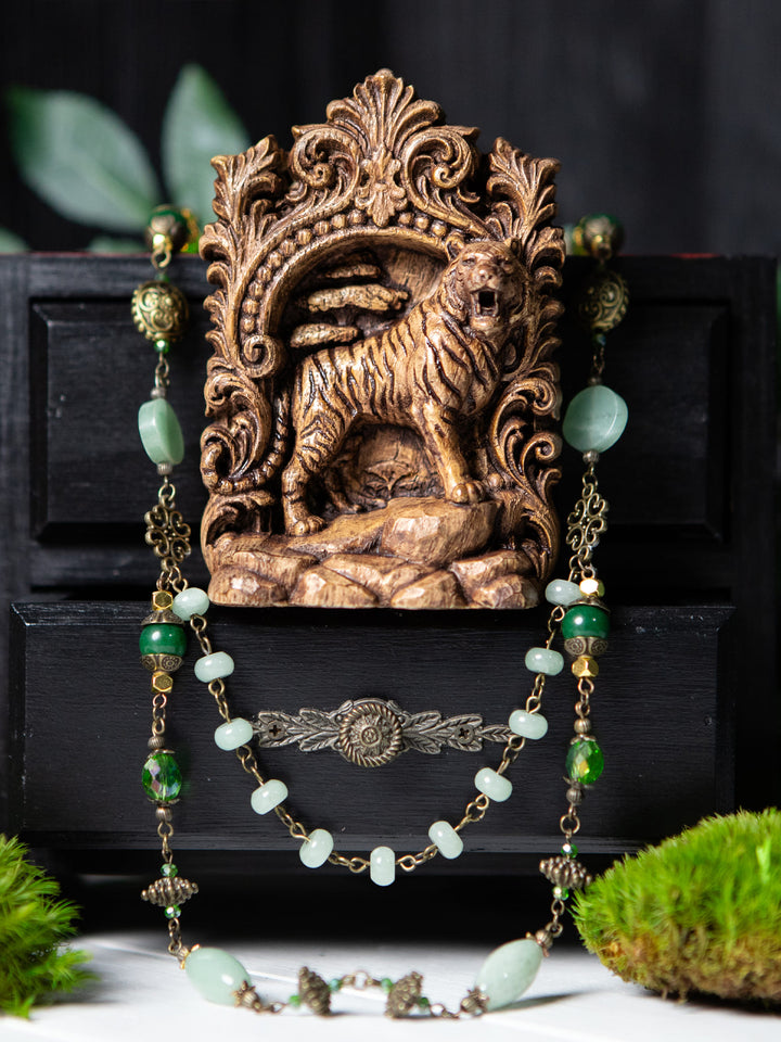 Tiger Wooden Statue