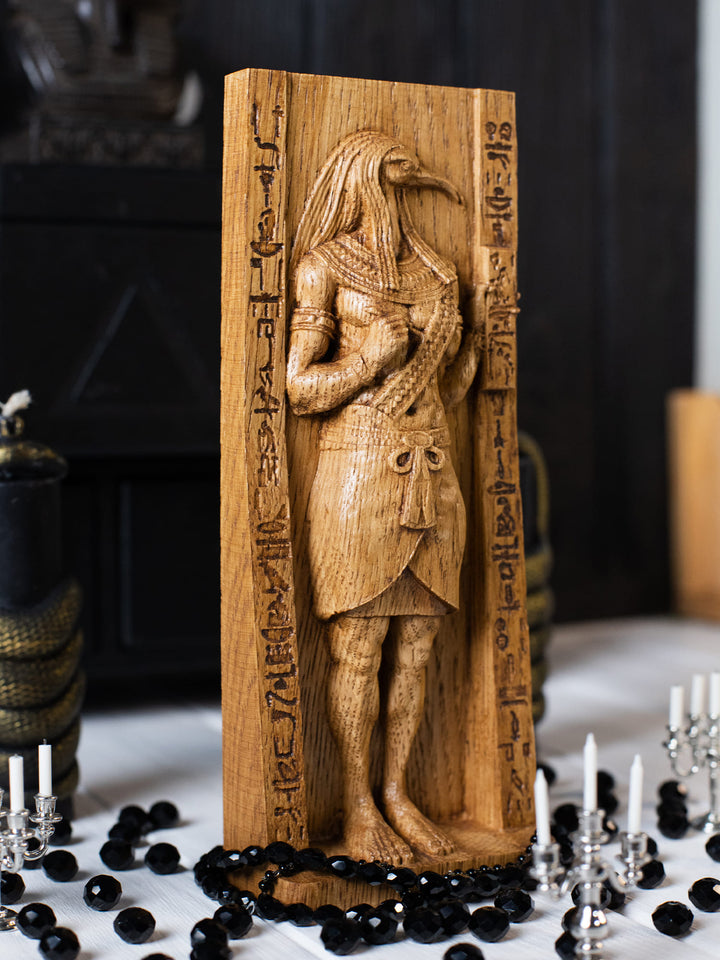 Thoth, Egyptian God | Wooden figurine for Pagan Altar kit