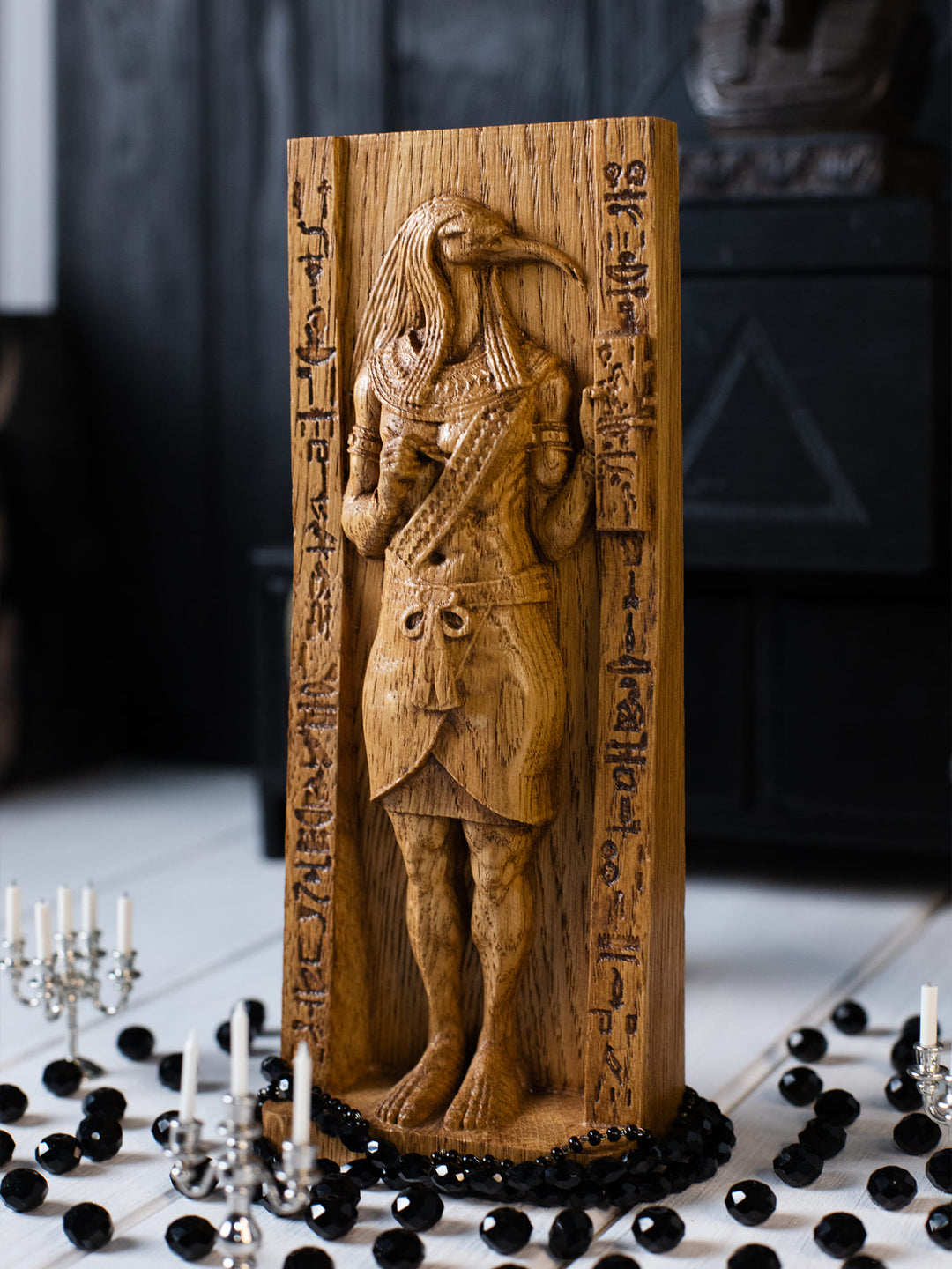 Thoth, Egyptian God | Wooden figurine for Pagan Altar kit