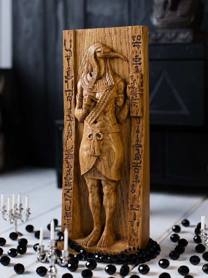 Thoth, Egyptian God | Wooden figurine for Pagan Altar kit