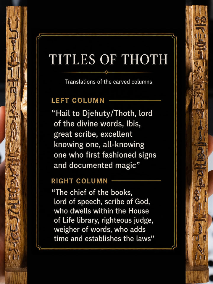 Thoth, Egyptian God | Wooden figurine for Pagan Altar kit