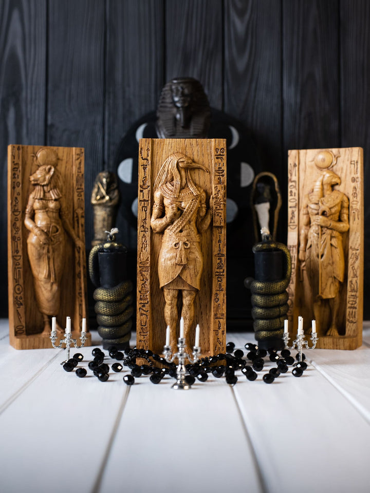 Thoth, Egyptian God | Wooden figurine for Pagan Altar kit