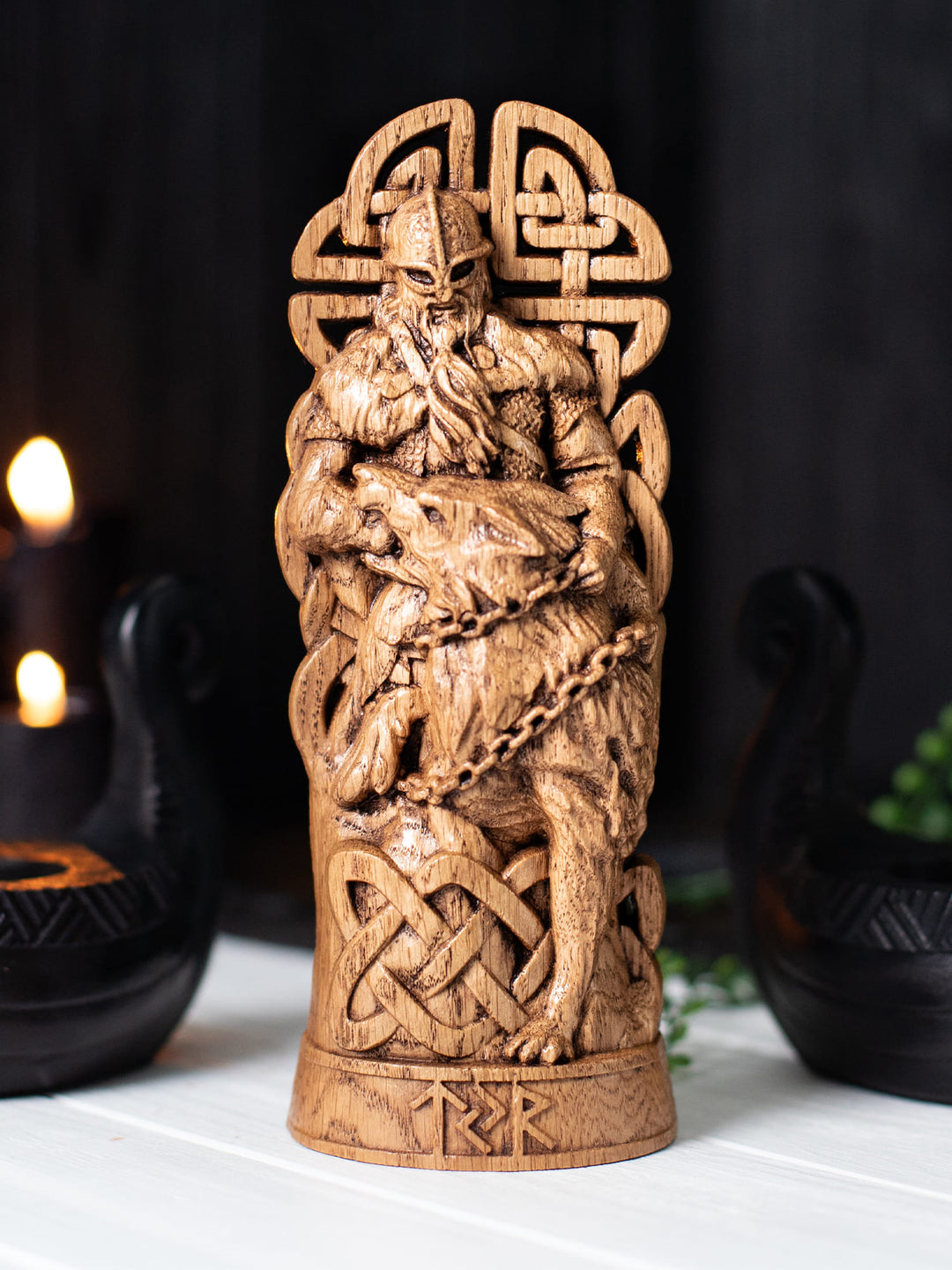 Tyr, Norse God, Wooden statue, for Pagan Altar kit