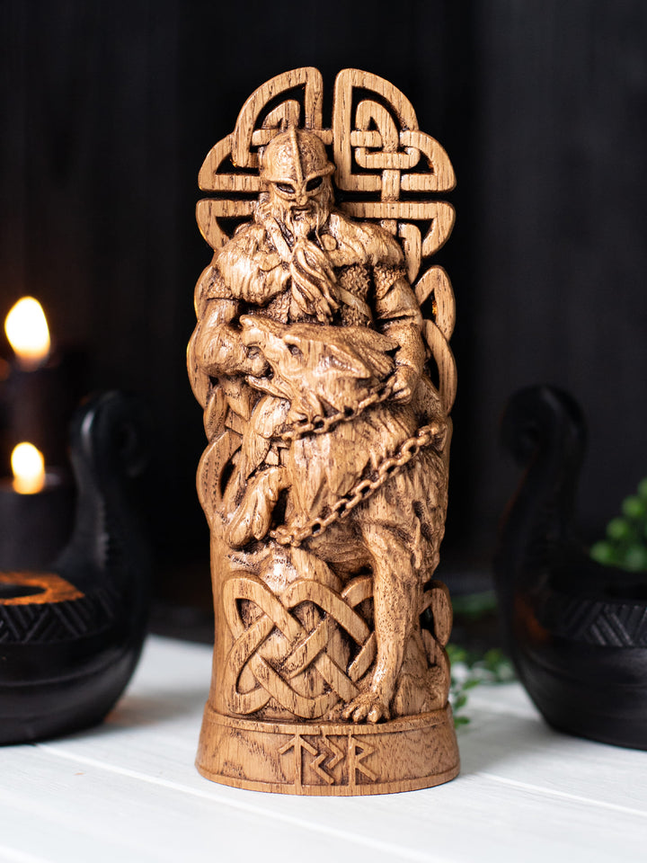 Tyr, Norse God, Wooden statue, for Pagan Altar kit