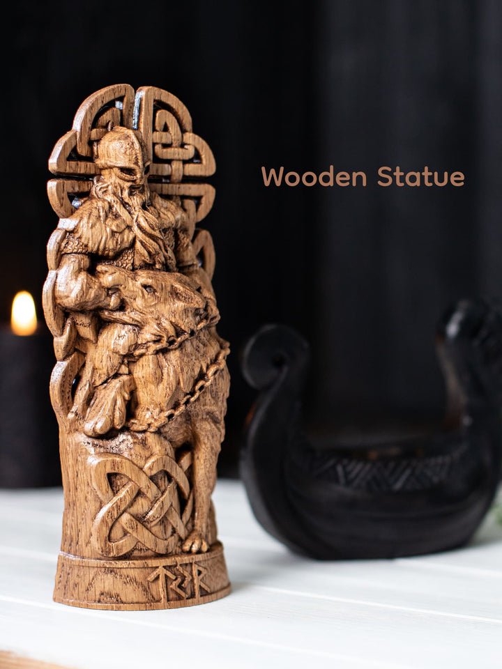 Tyr, Norse God, Wooden statue, for Pagan Altar kit