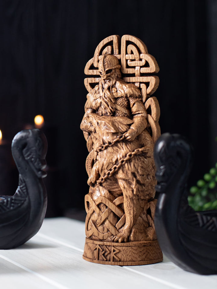 Tyr, Norse God, Wooden statue, for Pagan Altar kit