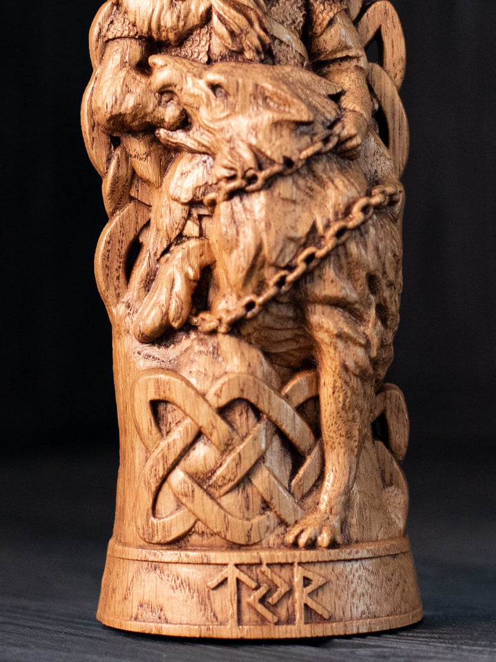 Tyr, Norse God, Wooden statue, for Pagan Altar kit