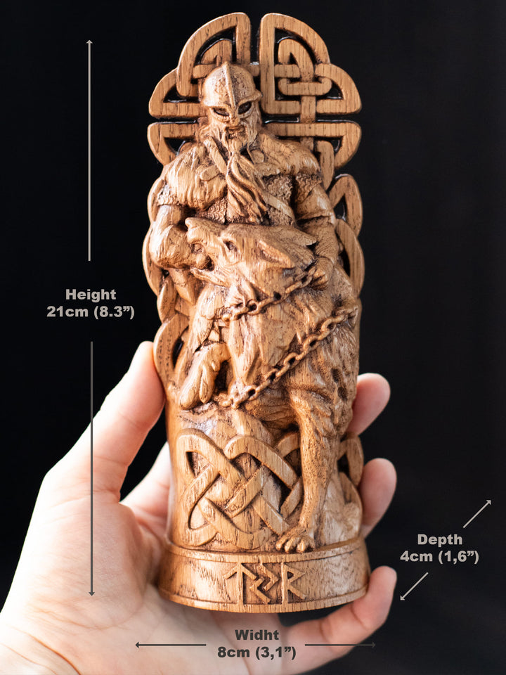 Tyr, Norse God, Wooden statue, for Pagan Altar kit