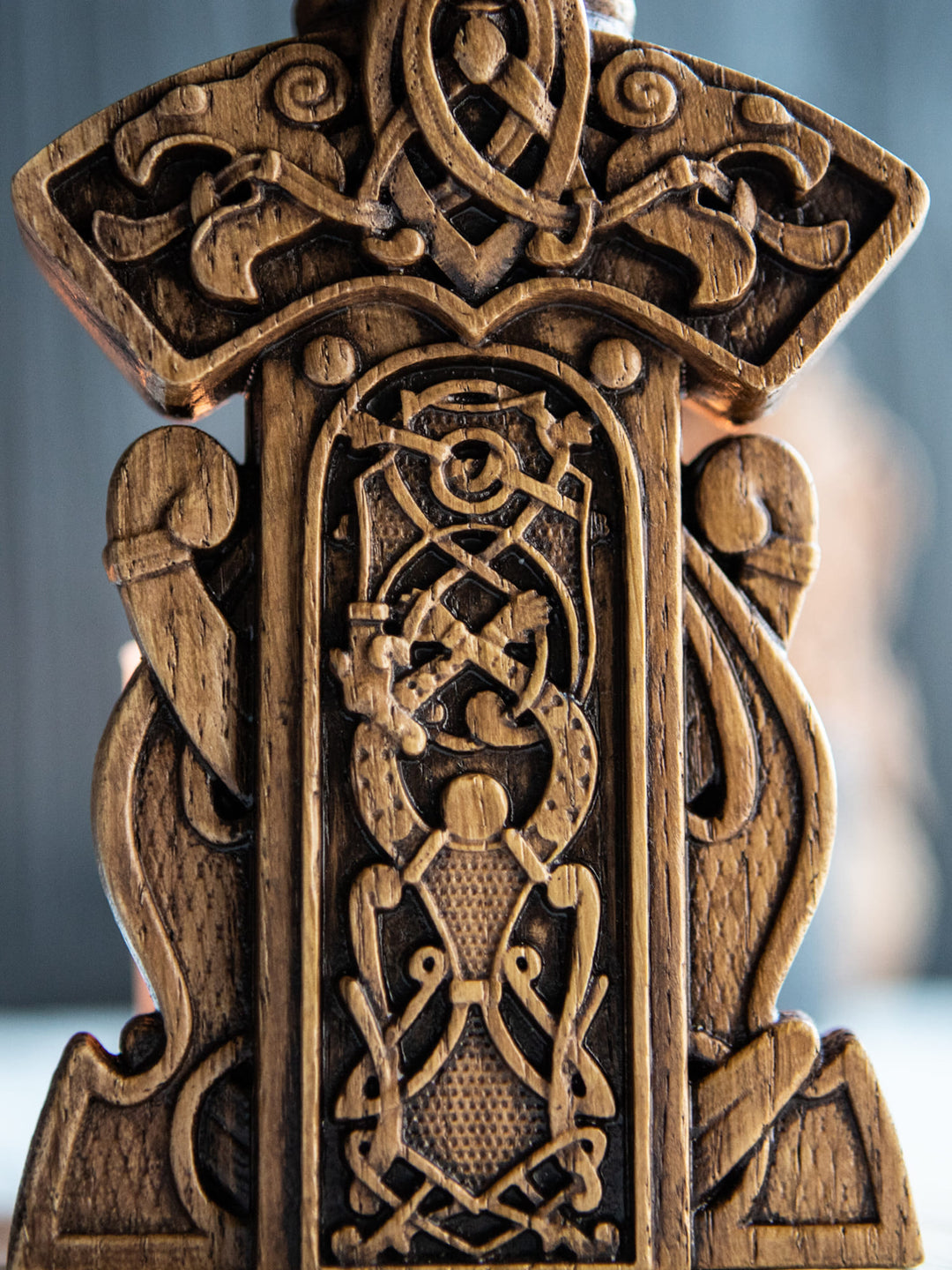 Tyr Wooden Bust: Norse God of Justice