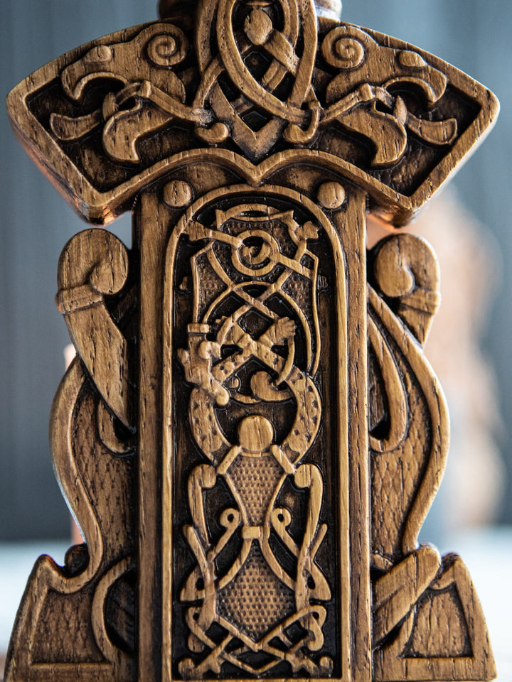 Tyr Wooden Bust: Norse God of Justice