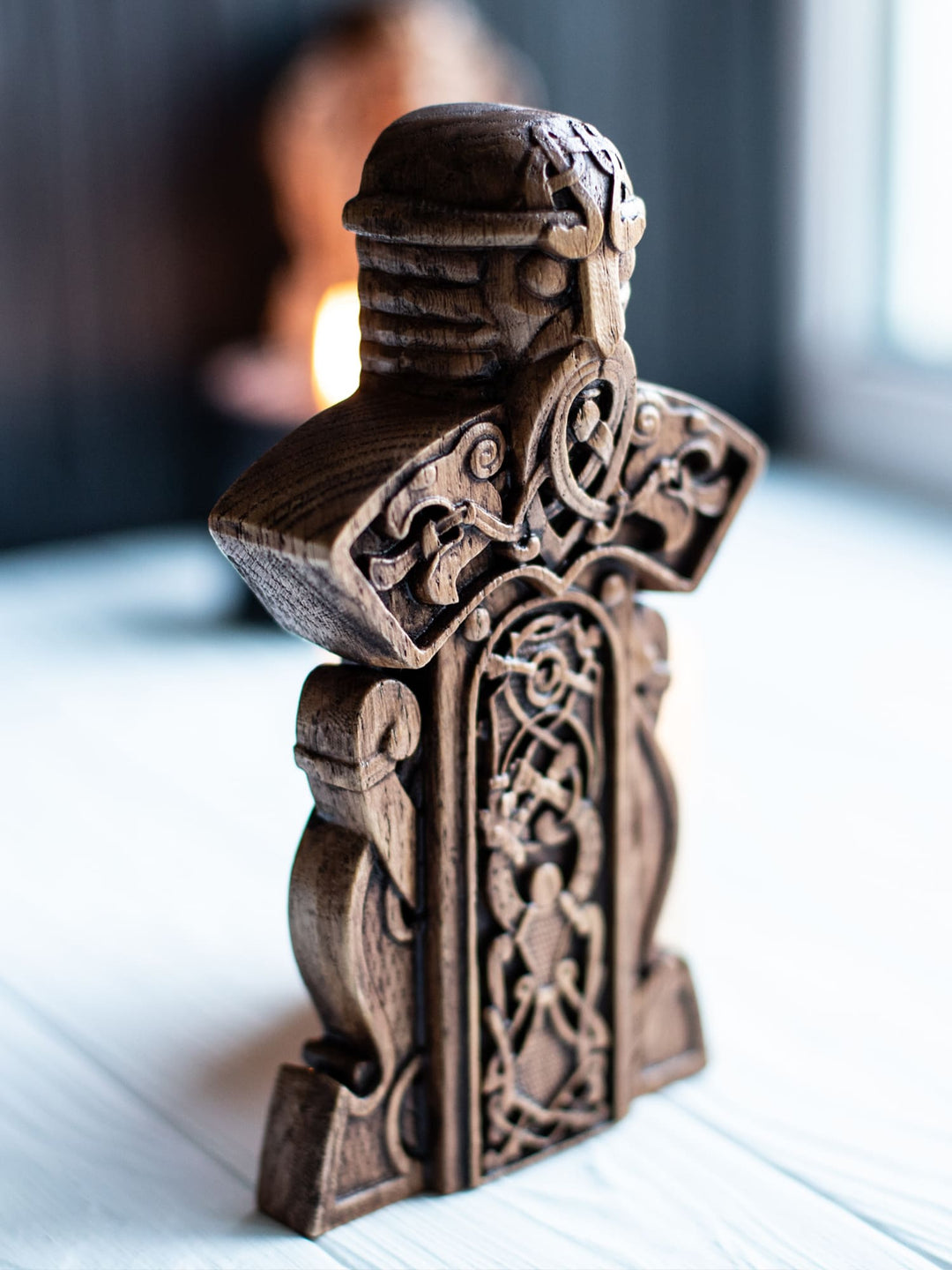 Tyr Wooden Bust: Norse God of Justice