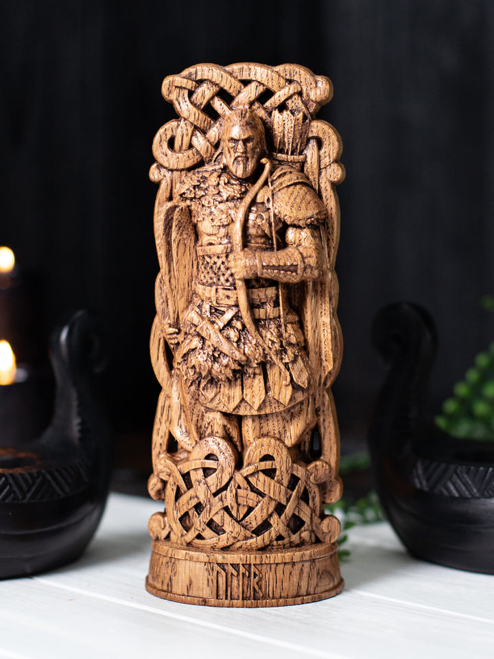 Ullr Statuette - Norse God of Winter with Bow and Skis