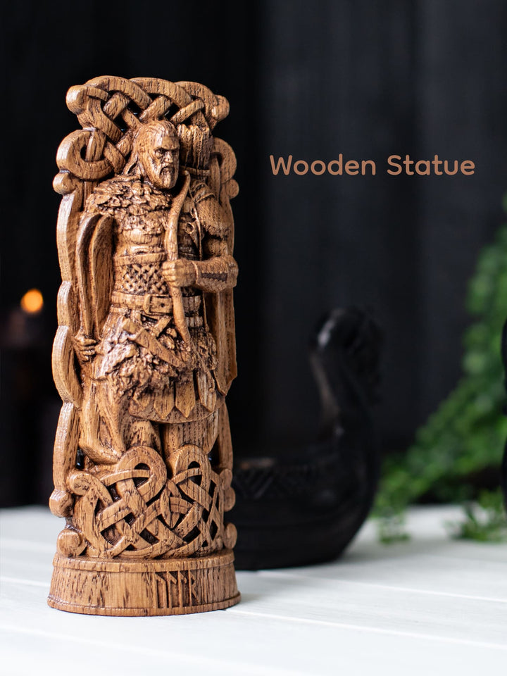Ullr Statuette - Norse God of Winter with Bow and Skis