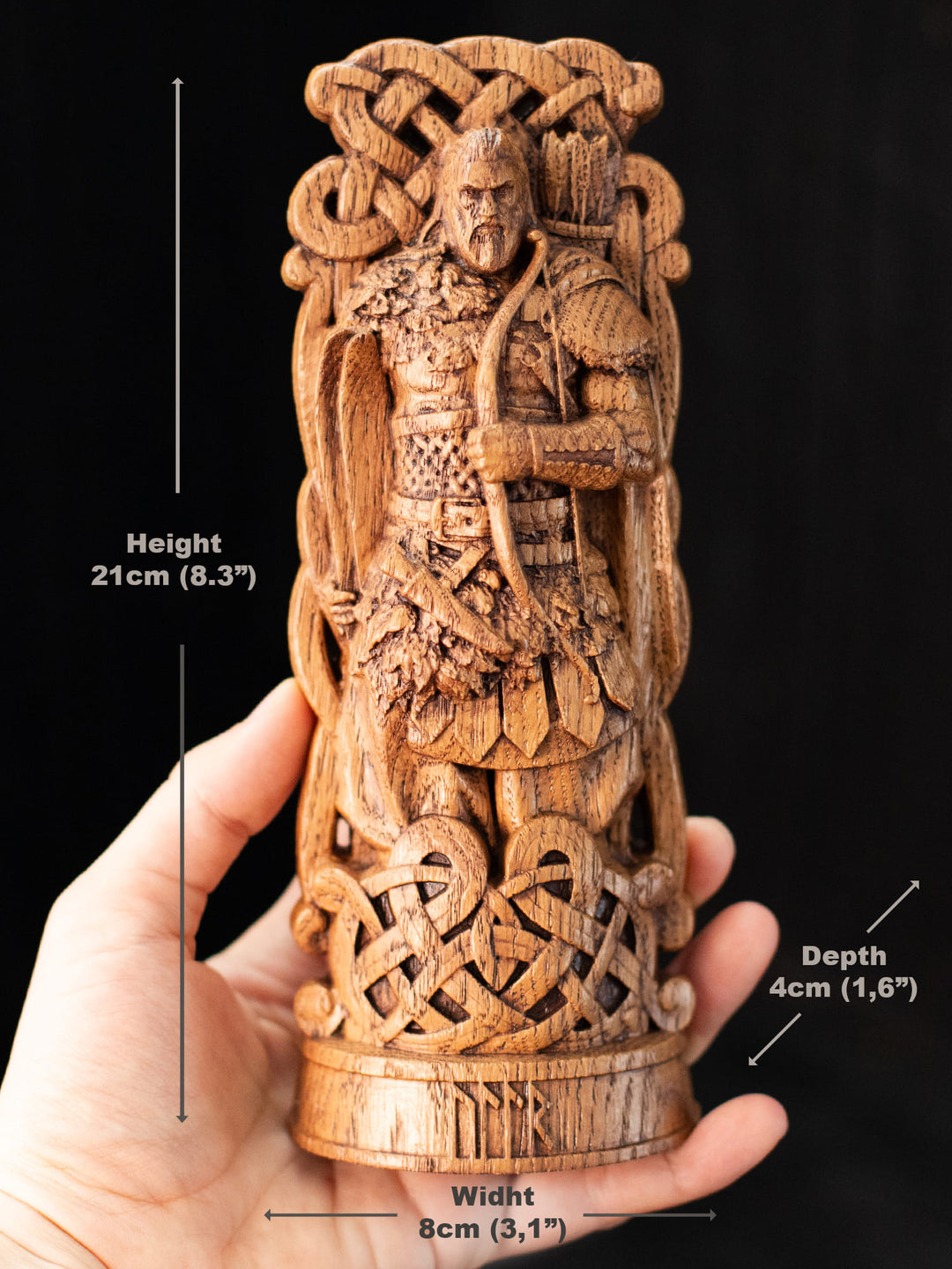 Ullr Statuette - Norse God of Winter with Bow and Skis
