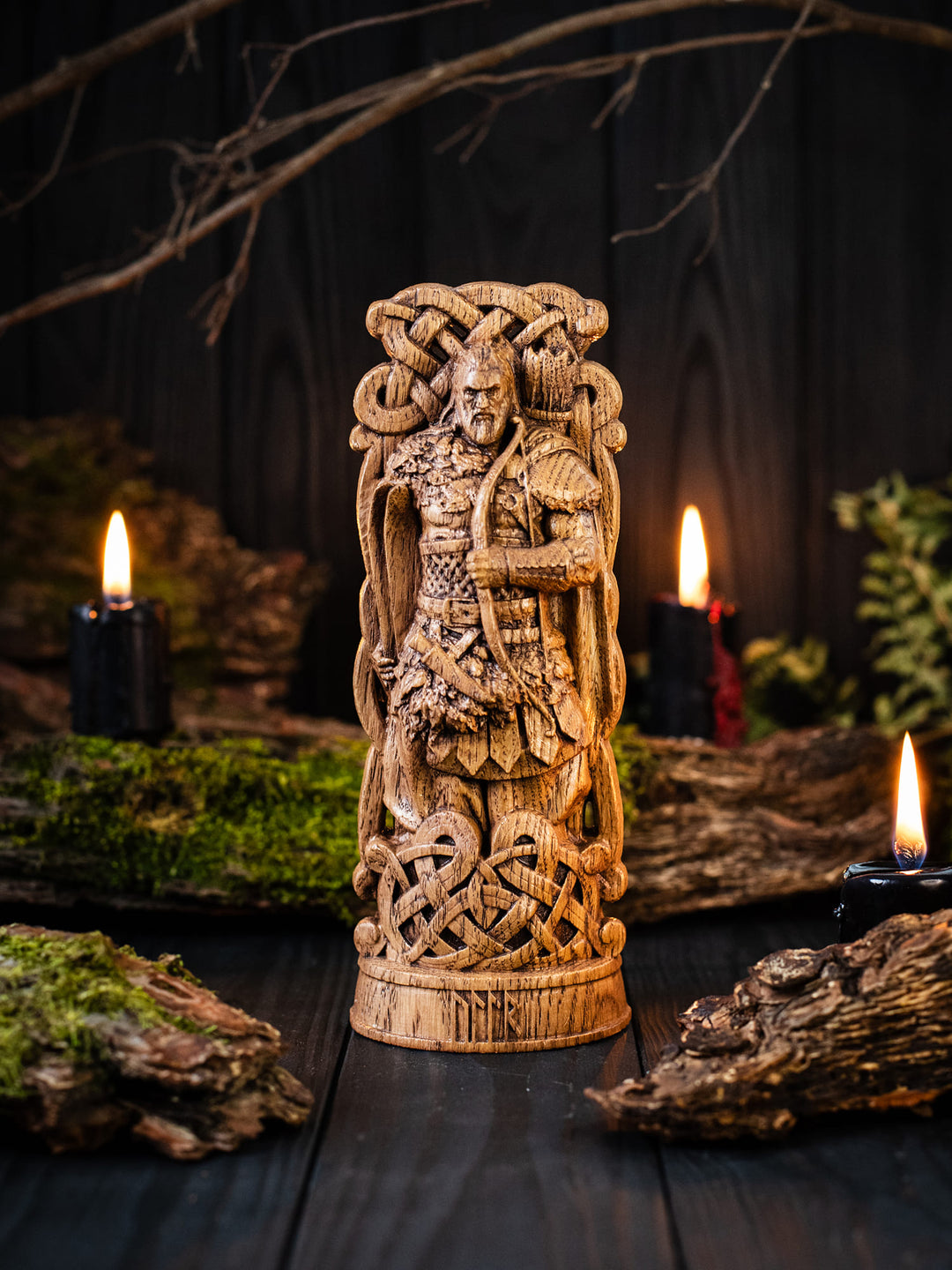 Ullr Statuette - Norse God of Winter with Bow and Skis