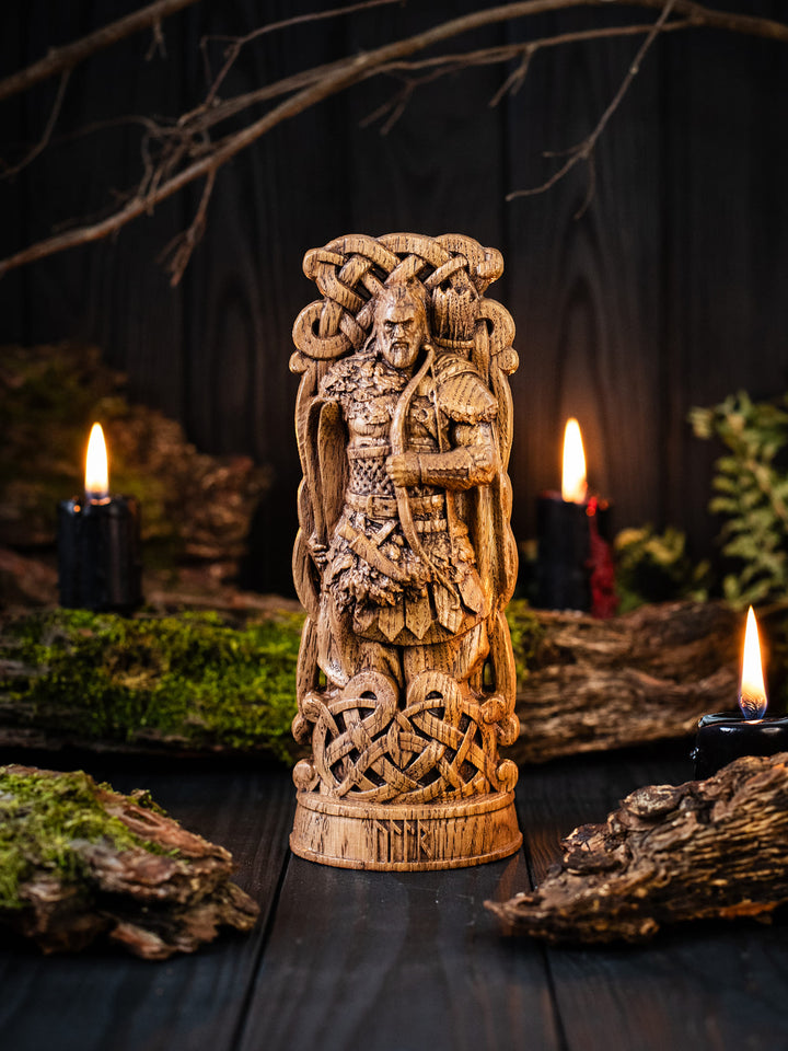 Ullr Statuette - Norse God of Winter with Bow and Skis