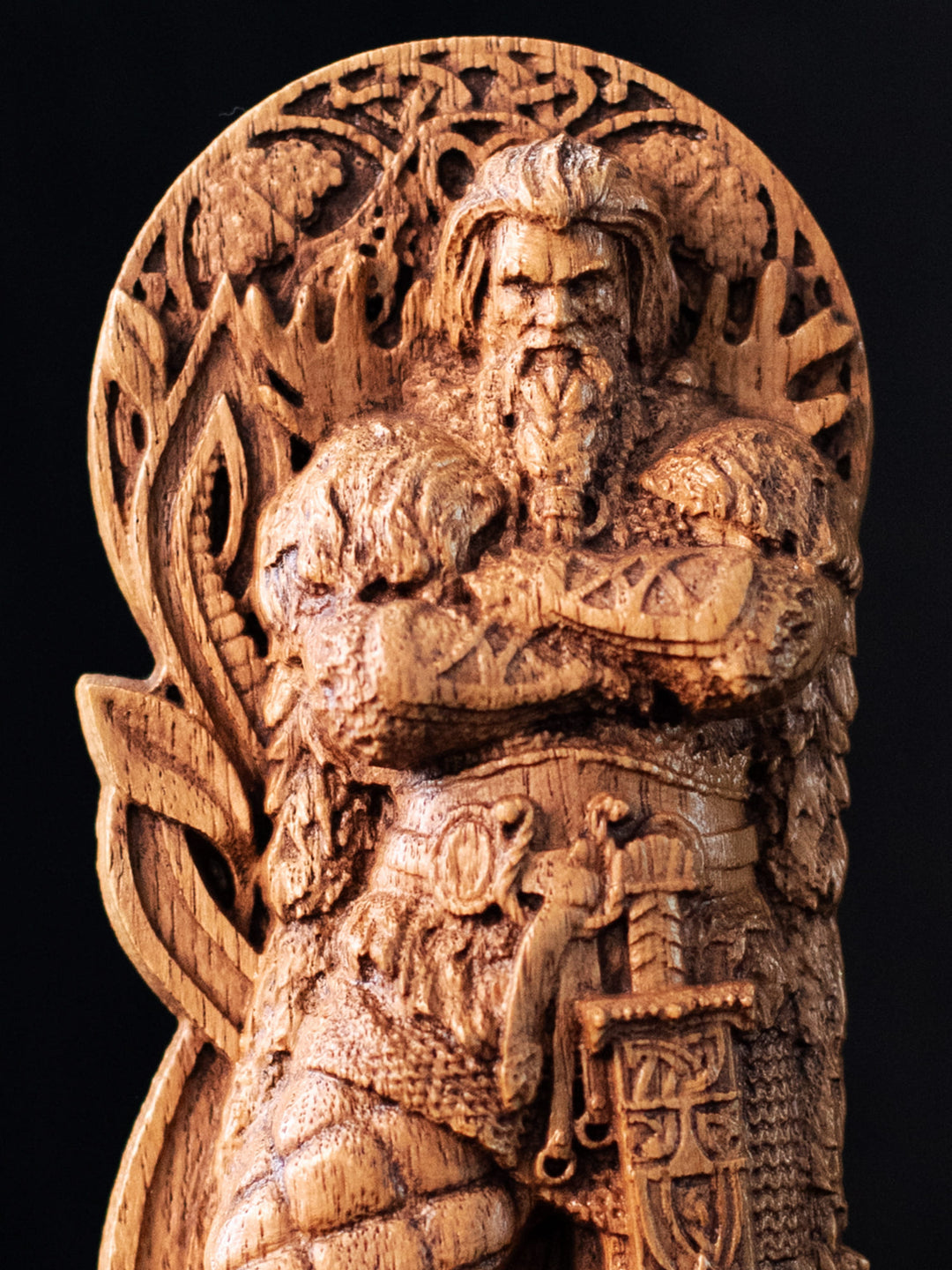 Vidar Statuette - Norse God of Vengeance with Magical Shoe