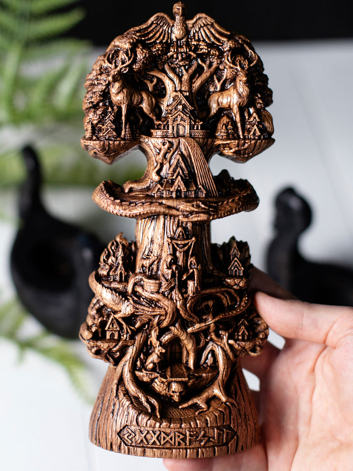 Yggdrasil Statue – Norse Mythology World Tree Sculpture