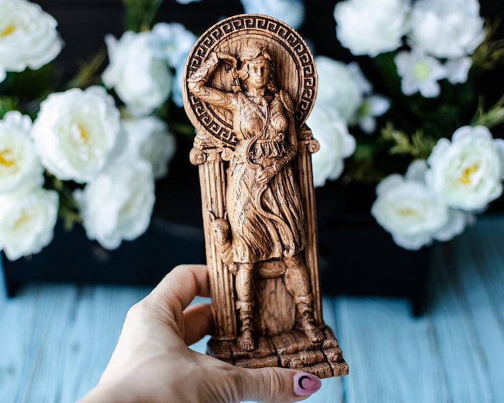 Greek Goddess Artemis | Wooden statue, for Pagan Altar kit