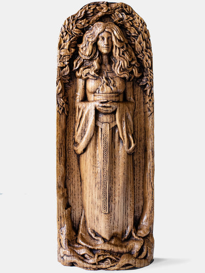 Brigid, Brigit, Celtic Goddess, Wooden statue, for Pagan Altar kit