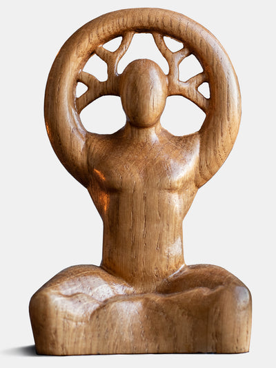 Cernunnos, Celtic God, Wooden statue, for Pagan Altar kit