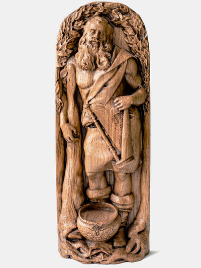 Dagda, Celtic God, Wooden statue, for Pagan Altar kit