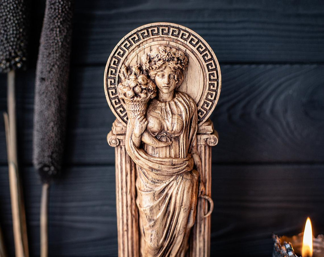 Greek Goddess Demeter | Wooden statue for home altar