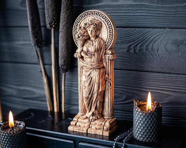 Greek Goddess Demeter | Wooden statue for home altar