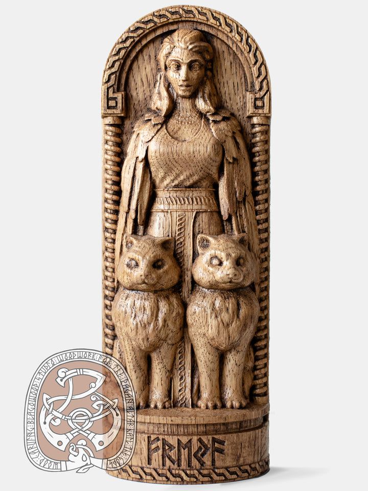 Freya, Norse Goddess, Wooden statue, for Pagan Altar kit