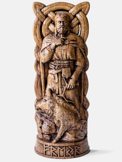 Freyr, Norse God, Wooden statue, for Pagan Altar kit
