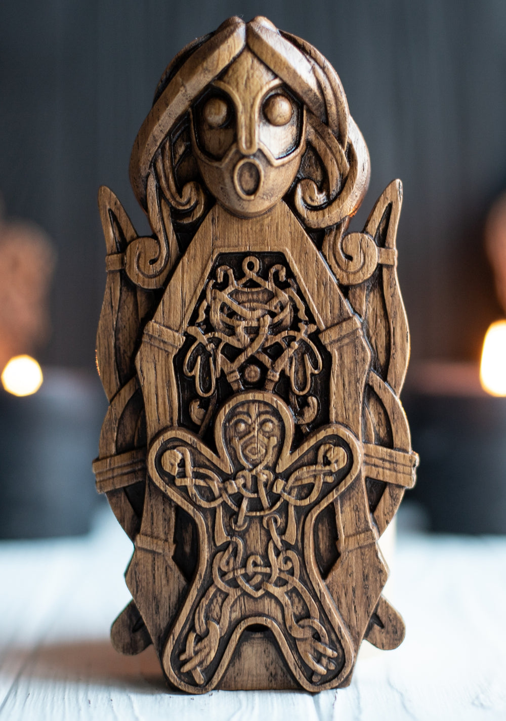 Frigga, Norse Goddess, Wooden statue, for Pagan Altar kit