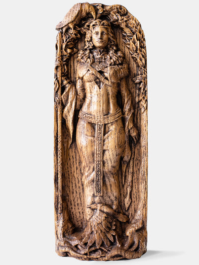 Morrigan, Morrigu, Celtic Goddess, Wooden statue, for Pagan Altar kit