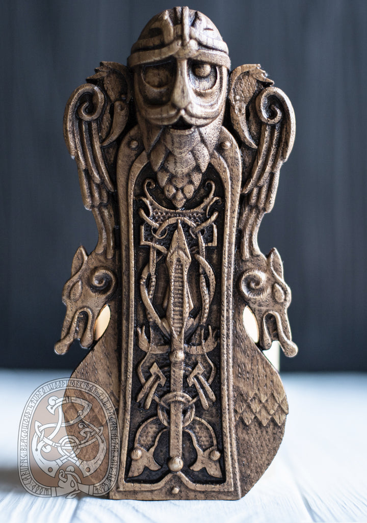 Odin, Wotan, Norse God, Wooden statue, for Pagan Altar kit